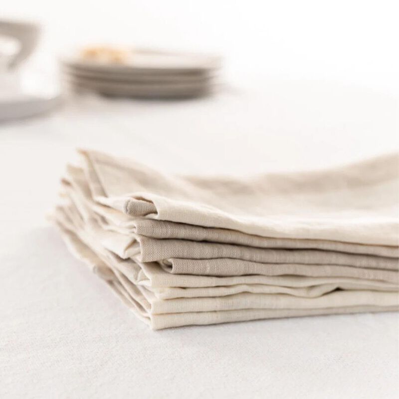 Home Lab 100% French Flax Linen Napkin Set Of 4 image number 10